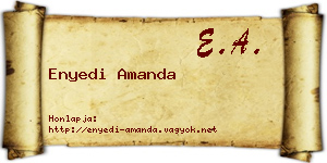 Enyedi Amanda névjegykártya